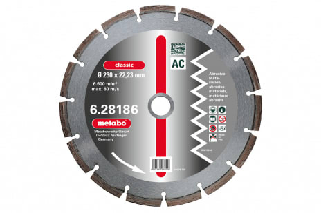 Diamantový řezný kotouč METABO průměr 150x22,23 mm