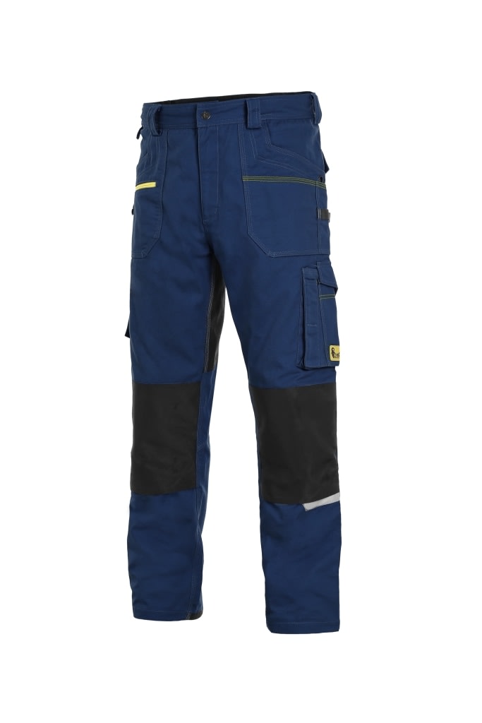 Pánské montérkové kalhoty CXS STRETCH, tmavě modré-černé Canis 
