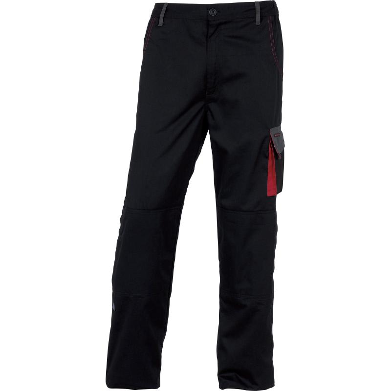 Pracovní kalhoty D-MACH černo-červené DELTA 