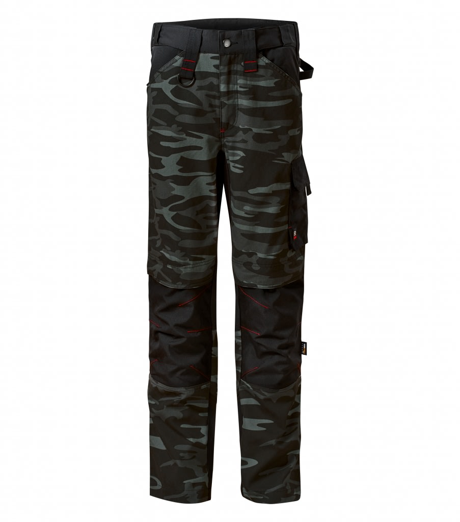 Pánské pracovní kalhoty VERTEX CAMO camouflage dark grey Malfini 